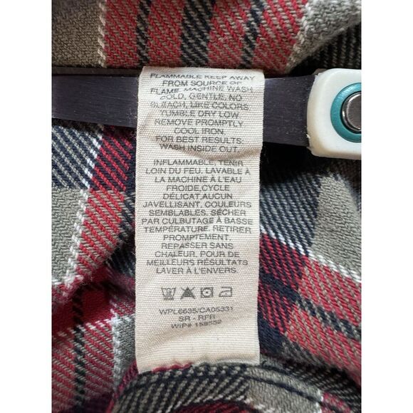 Vintage Tall Pines Button Up Flannel Men M Red Plaid Long Sleeve 100% Cotton - Picture 8 of 10